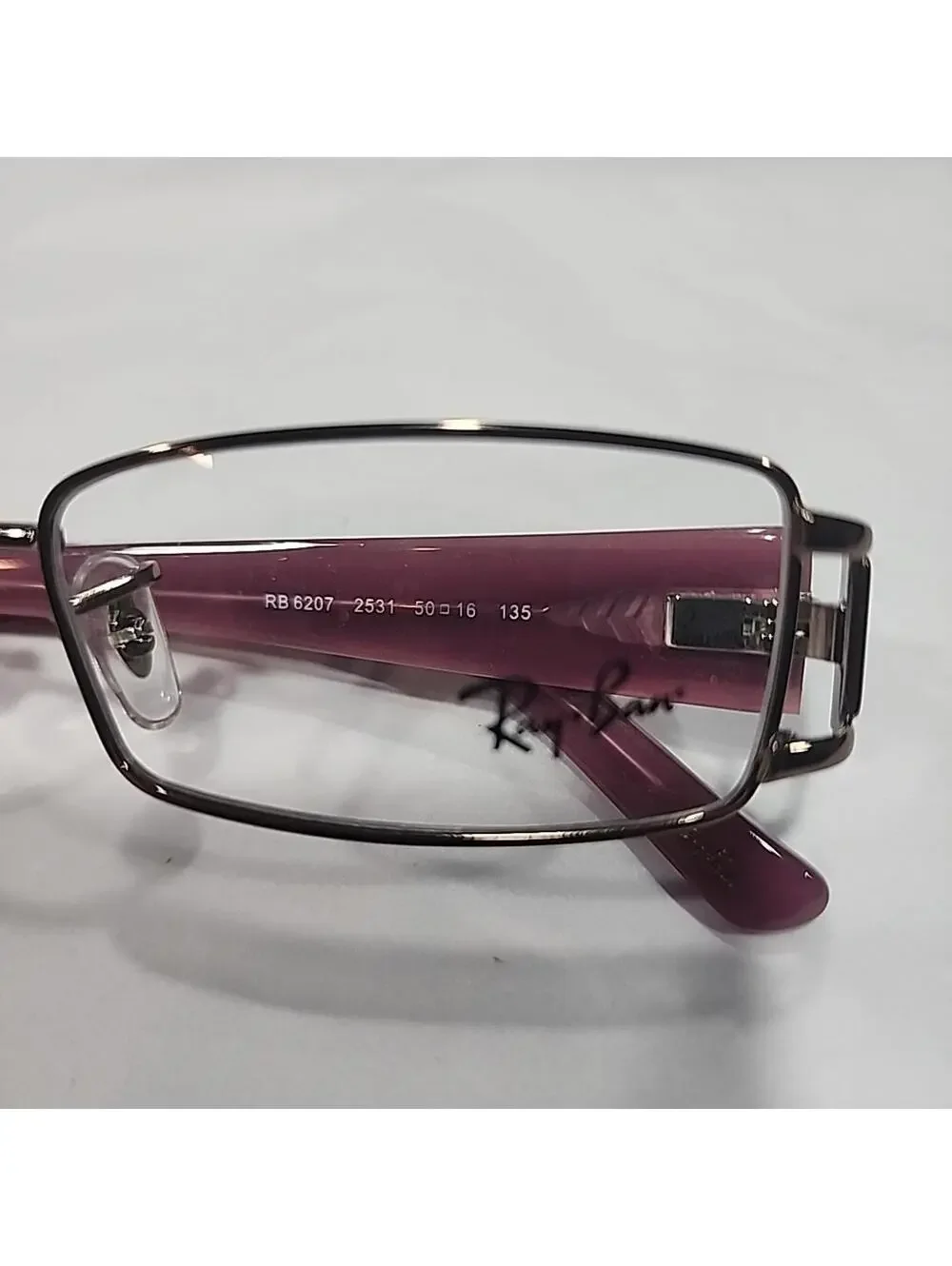 Ray Ban RB6207 2531 Brown Metal Purple Eyeglasses 50-16 135